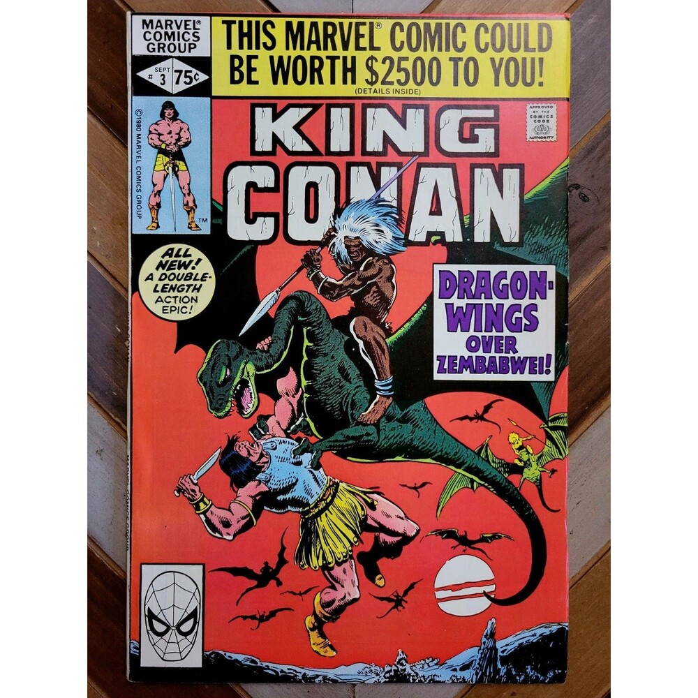 Conan The King #3 (Marvel 1980) "Dragonwings" Roy Thomas, John Buscema Art (8.0)